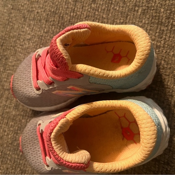 New Balance Kids' Pink and Gray Sneakers - Picture 2 of 4